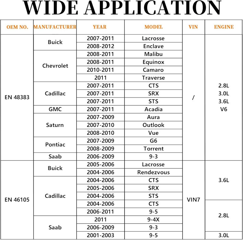 Yuesstloo Camshaft Retaining and Alignment Timing Tool Kit, Compatible with GM GMC Cadillac Buick Pontiac Chevrolet 2.8 2.9 3.0 3.2 3.5 3.6 3.7 4.2 Engine, Replace J-44221 EN-48383 EN-46105 EN-46106 EN-46111 - Image 3